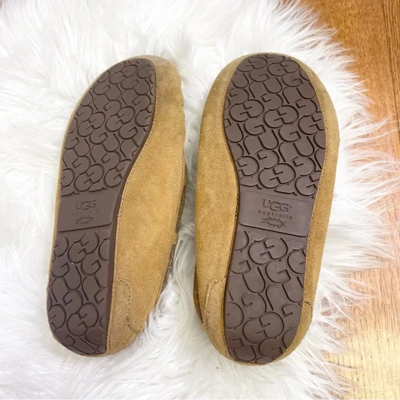 Ugg Australia Dakota Moccasin Slippers Chestnut Color Size 4 Kids - Picture 8 of 14